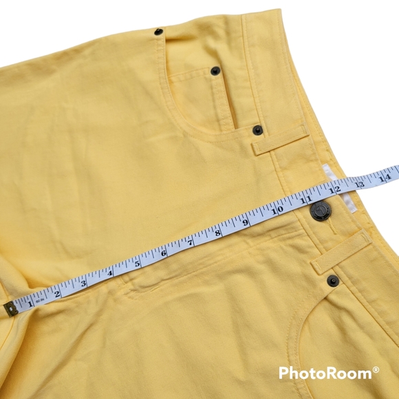 NEW Talbots Petites Yellow Short Pants Bermuda Casual 100% Cotton Women 10 - Picture 4 of 8